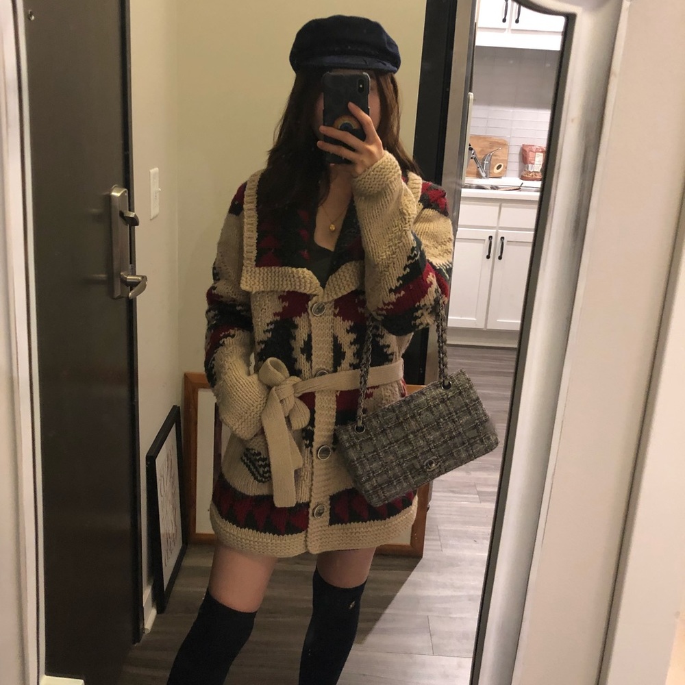 Vintage Eddie Bauer chunky wool cardigan